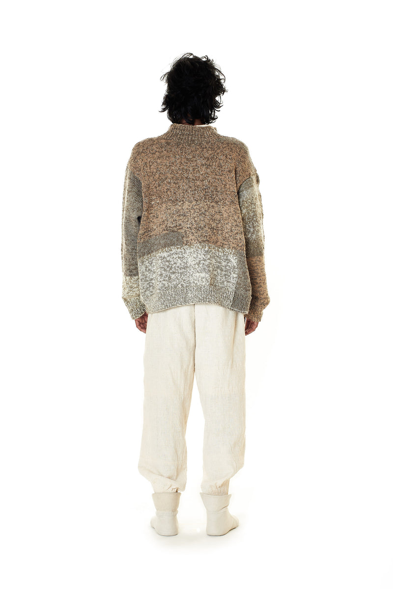 HAND KNITTED OVERSIZED WOOLEN PULLOVER