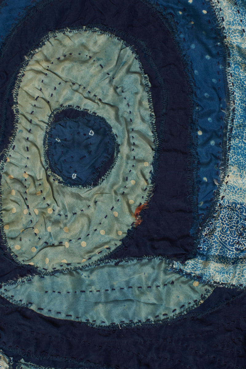 MULTICOLORED KANTHA PATCHWORK SILK UNISEX JACKET