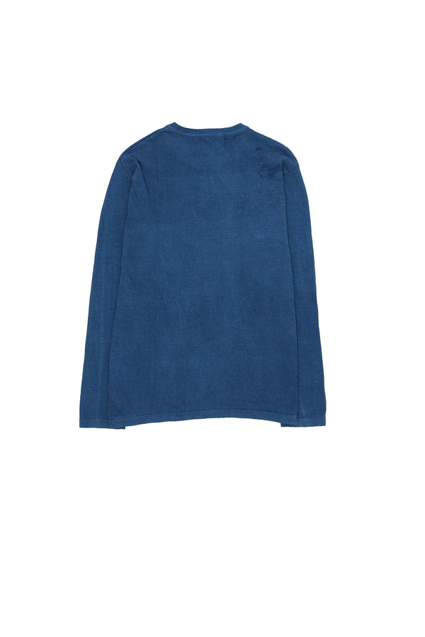 INDIGO FULLSLEEVE HANDSPUN KNIT T-SHIRT